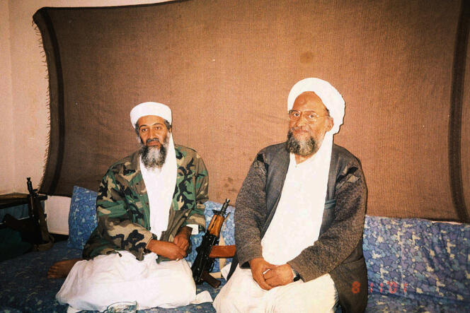 Osama bin Laden and his advisor Ayman al-Zawahiri during an interview in 2001