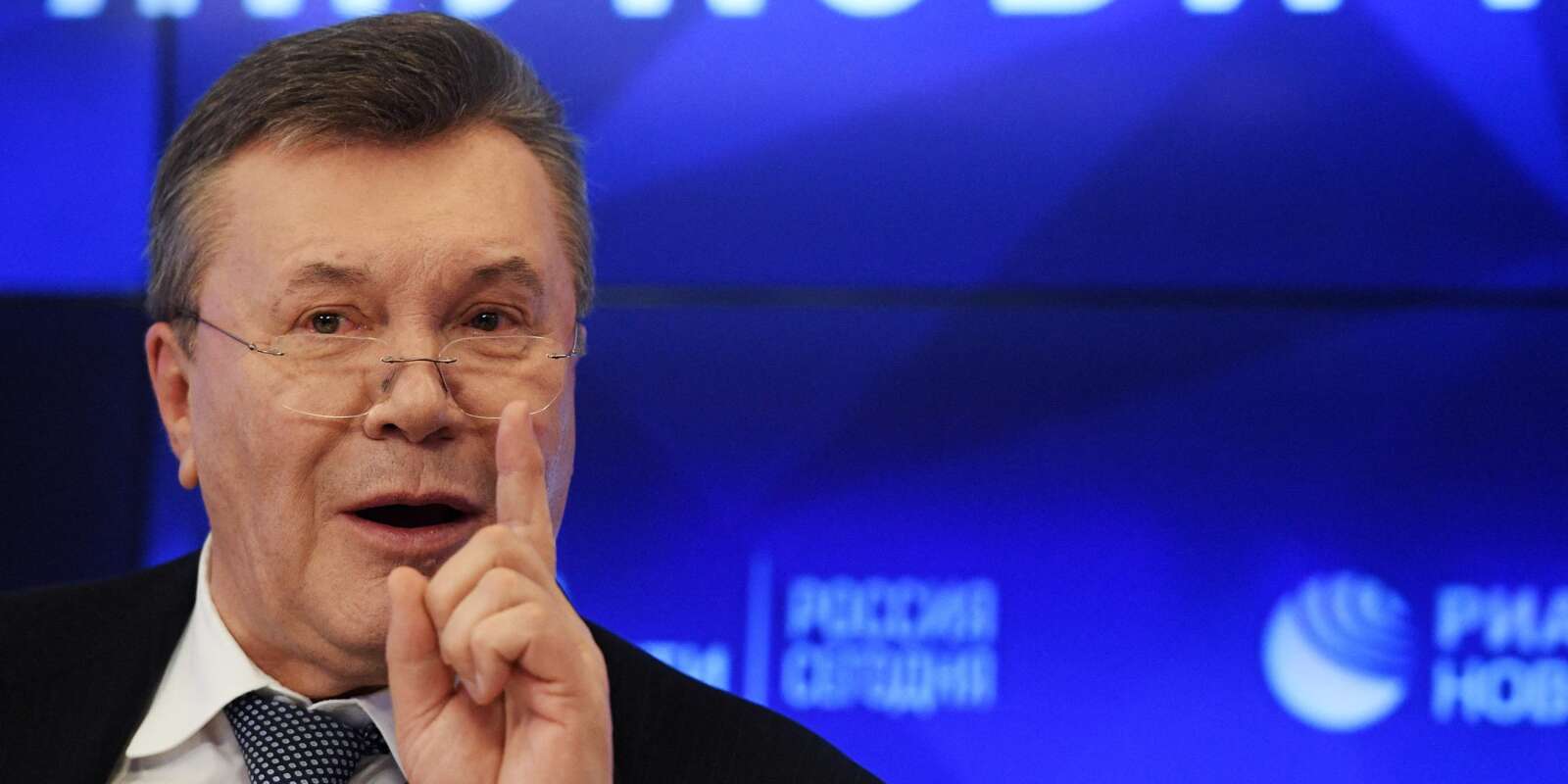 L’ancien président ukrainien prorusse, Viktor Ianoukovitch lors d’une conférence de presse, à Moscou, en février 2019.