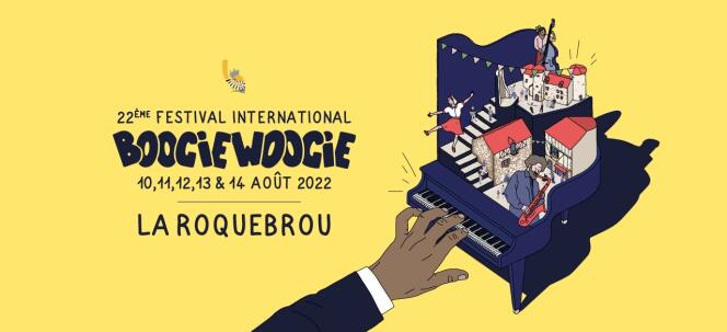 Poster of the La Roquebrou International Boogie-woogie Festival.