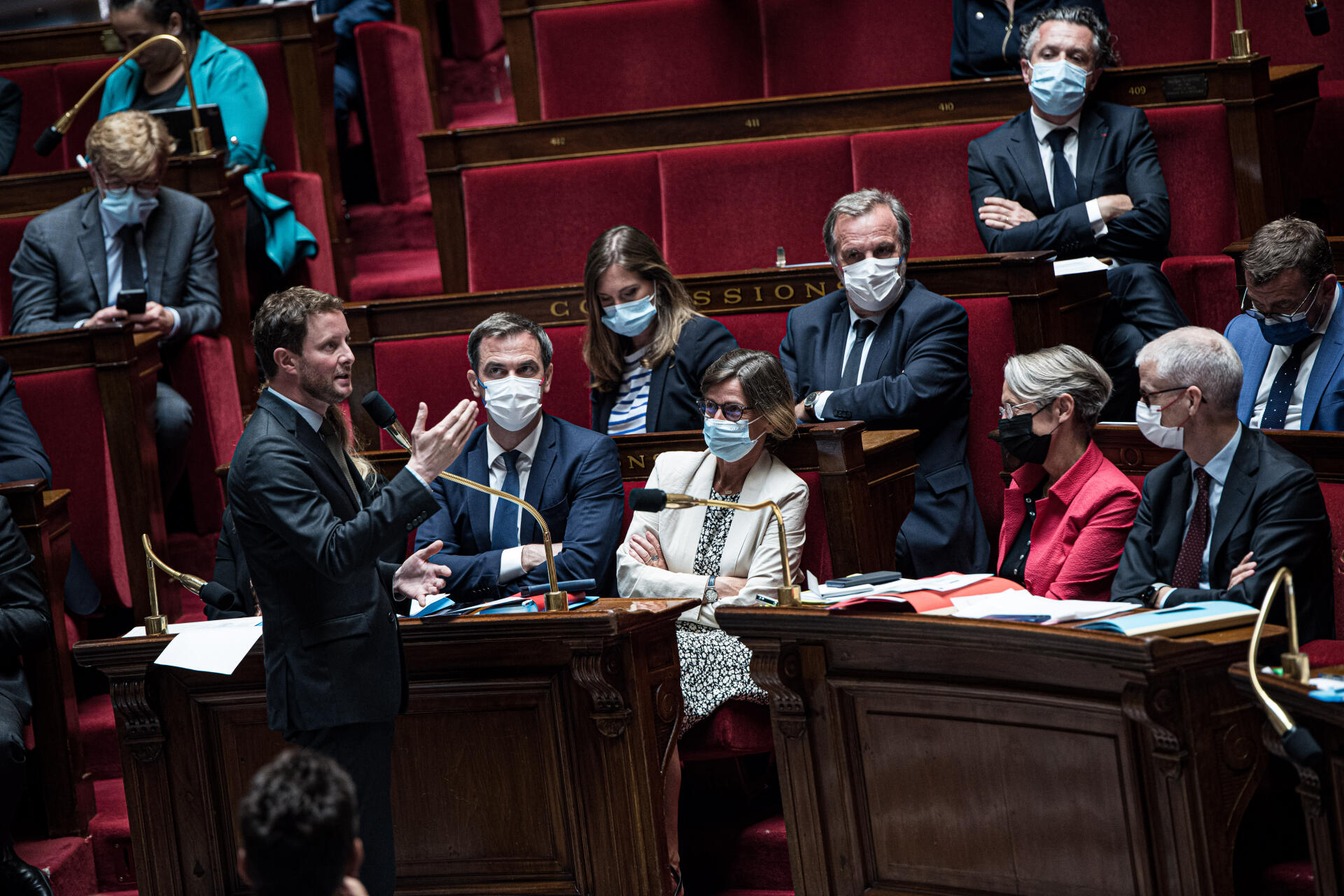 The vice minister in charge of transport, Clément Beaune, during the government question session on July 26, 2022.