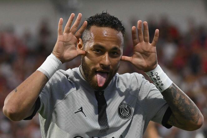 Neymar a été l’auteur de trois passes décisives et d’un but, samedi 6 août 2022, face à Clermont-Ferrand.