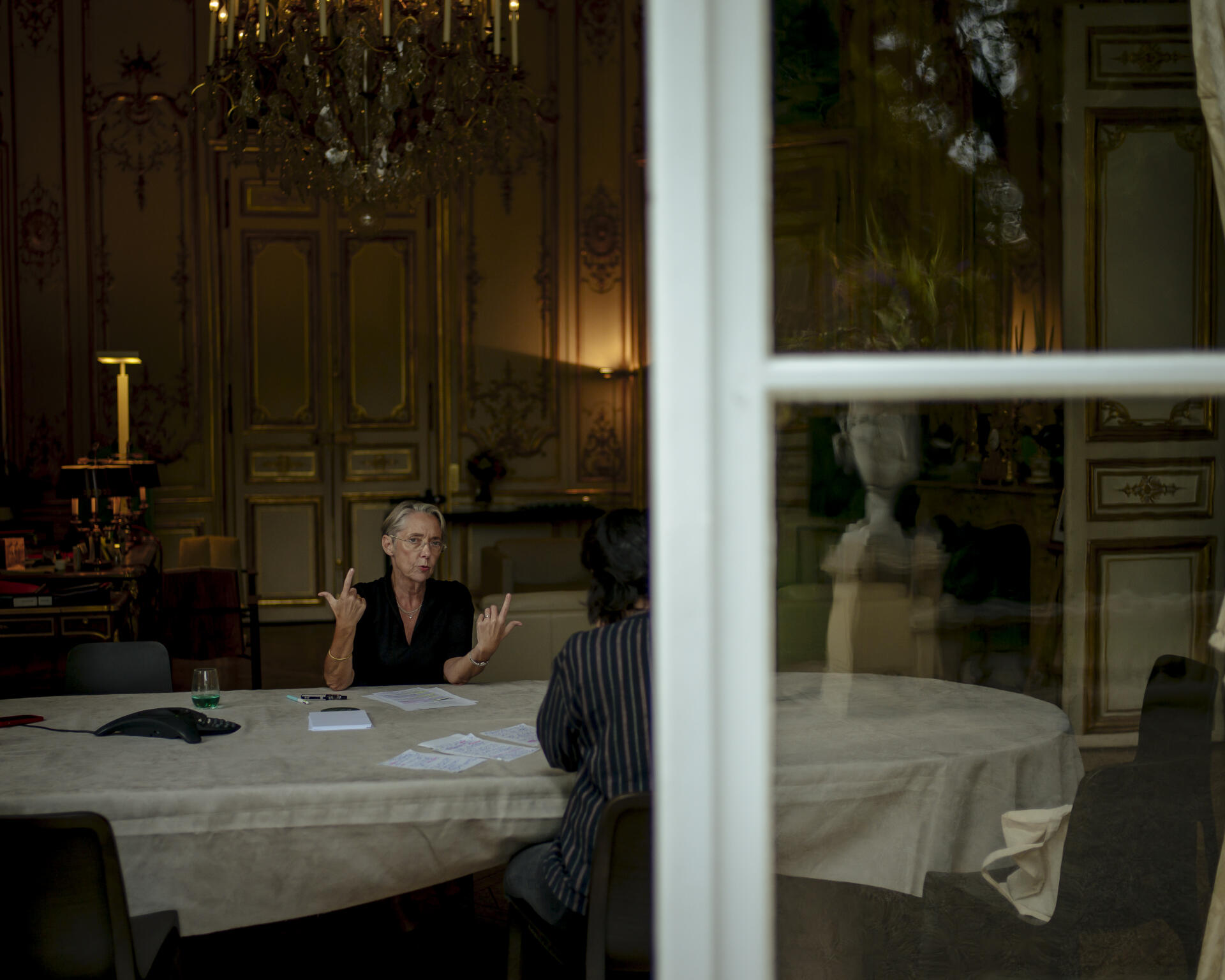 La première ministre, Elisabeth Borne, à l’hôtel Matignon à Paris, le 1er août 2022.