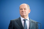 German Chancellor Olaf Scholz during a press conference at the Chancellery in Berlin, July 22, 2022.