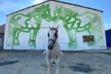 Des graffitis au milieu des vaches et des chevaux, à Nogent-le-Rotrou