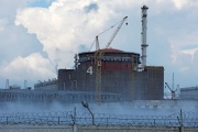 The Russian-controlled Zaporizhzhia nuclear power plant outside the city of Enerhodar, Ukraine, on August 4, 2022.