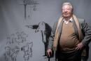 (FILES) In this file photo taken on November 6, 2019 French cartoonist and illustrator Jean-Jacques Sempe, also known as Sempe, poses during a photo session in Rueil-Malmaison, outside Paris. Jean-Jacques Sempe has died aged 89, his wife told AFP on August 11, 2022. (Photo by Martin BUREAU / AFP)