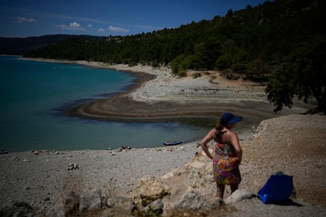 La ligne d'eau des Gorges du Verdon a reculé durant l'été caniculaire de 2022.