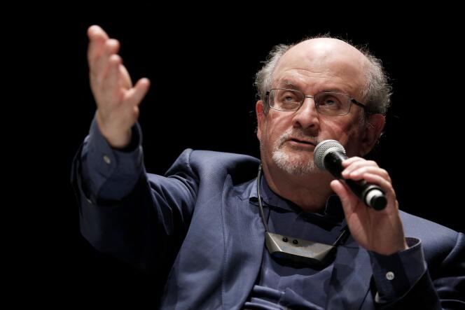 Salman Rushdie lors d’une conférence au Havre, le 13 septembre 2016.