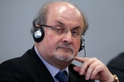 Salman Rushdie at the Frankfurt book fair in 2015