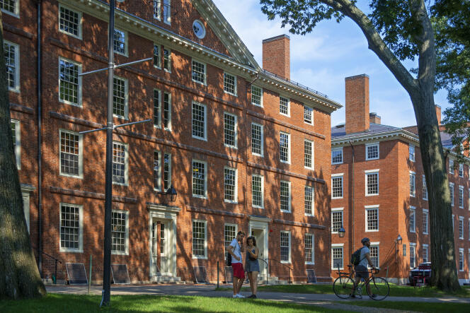 la vieille cour de Harvard Yard, Université de Harvard, Cambridge, Boston, Massachusetts, États-Unis, le 14 aout 2021. 