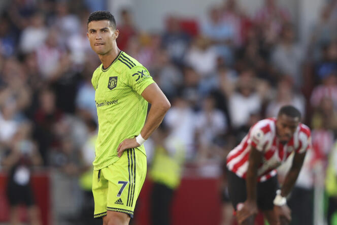 Cristiano Ronaldo during the match between Manchester United and Brentford in London on August 13.