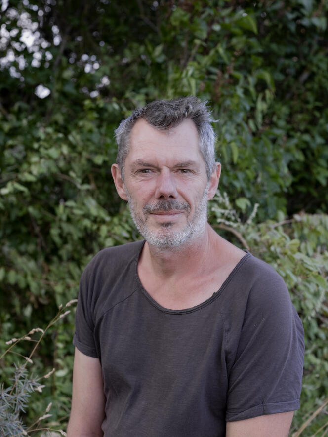 Yann Mingard, in his garden, in Switzerland, on July 26, 2022.