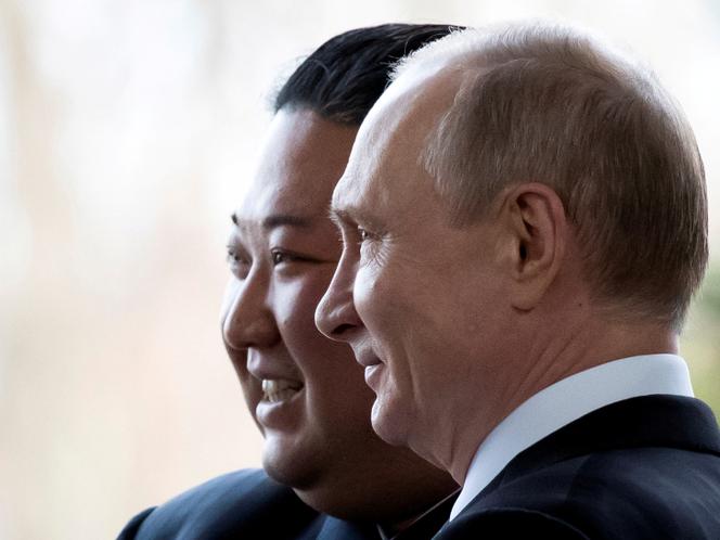 Russian President Vladimir Putin and North Korea's leader Kim Jong Un in Vladivostok, Russia, April 25, 2019.