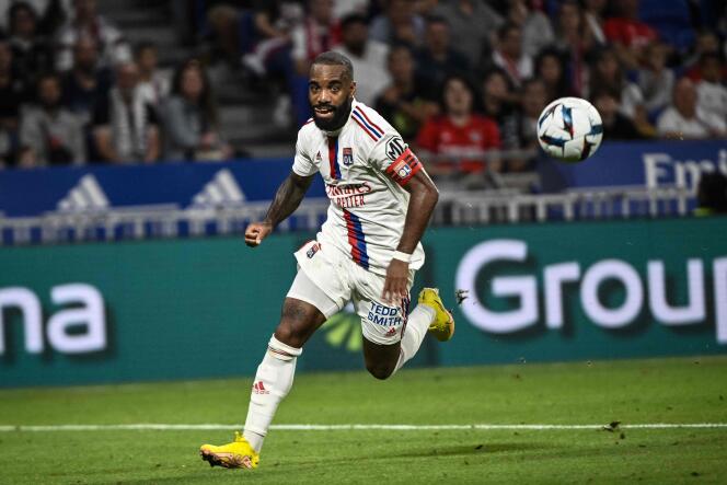 Alexandre Lacazette during the victory against Troyes (4-1), August 19, in Ligue 1.