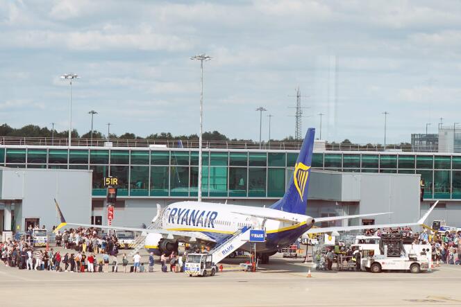 A Ryanair plane at Stansted airport (United Kingdom), July 4, 2022.