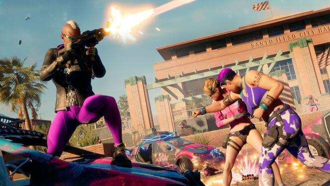 « Saints Row » remains faithful to the pop aesthetic, colorful fluo colors and neon pinks, which made it famous.