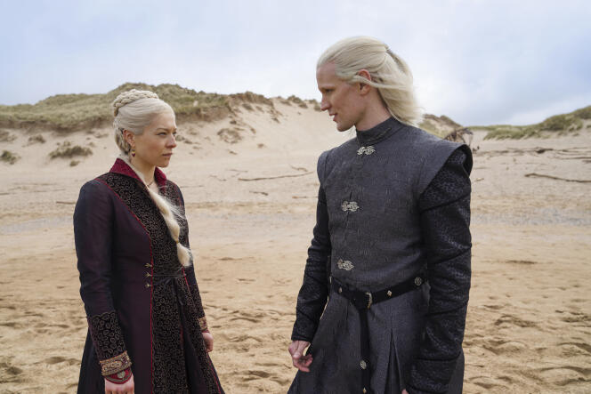 Rhaenyra Targaryen (Emma d’Arcy) et Daemon Targaryen (Matt Smith) dans « House of the Dragon », série créée par Ryan J. Condal et George R.R. Martin.