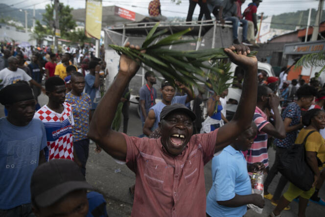 Una manifestación para protestar contra el costo de vida, en Port-au-Prince, Haití, el 22 de agosto de 2022.