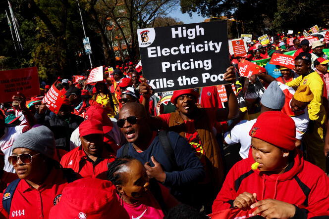 Protesta en Pretoria, Sudáfrica, 24 de agosto de 2022.