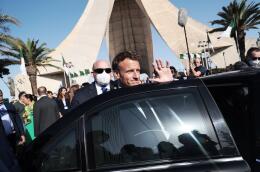 Alger le 25 août 2022. Première journée du voyage officiel d’Emmanuel Macron en Algérie // cérémonie d’hommage aux Martyrs, en présence du ministre des affaires étrangères Algérien