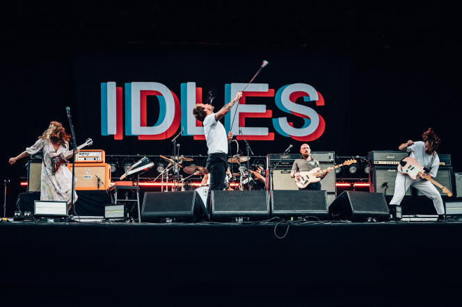 The group Idles in concert at the Rock en Seine festival, Thursday August 25, 2022.