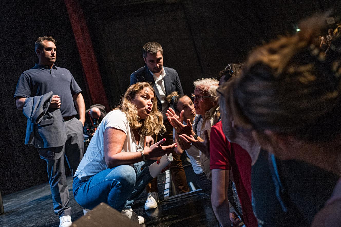 Rachida Dati and Olivia Grégoire in the arena of the "summer