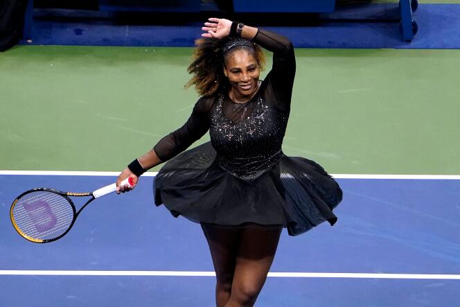 Serena Williams, after her victory in the first round of the US Open, in New York, August 29, 2022.