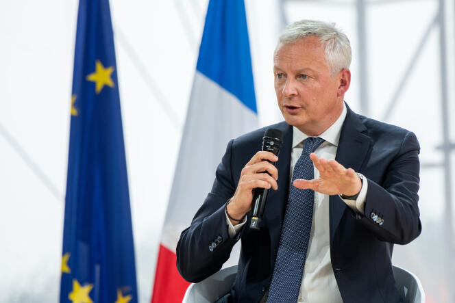 The Minister of Economy and Finance, Bruno Le Maire, during his speech at the Medef summer universities, in Paris, Tuesday, August 30, 2022.