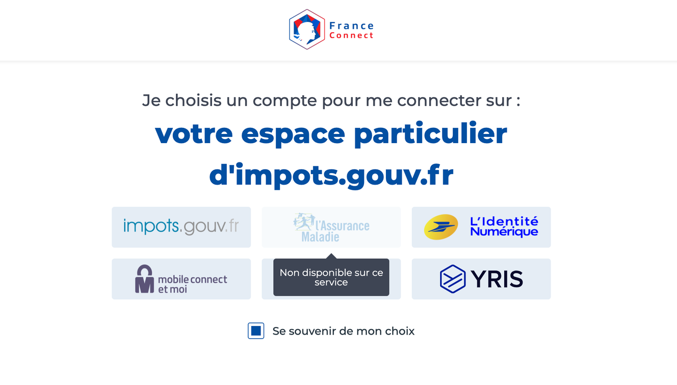 FranceConnect le bouton de connexion avec Ameli en partie désactivé après des problèmes de