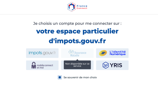Depuis cet été, le bouton de connexion via un compte Ameli est désactivé sur le portail FranceConnect. 