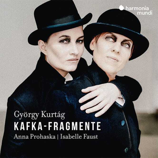 Pochette de l’album « Kafka-Fragmente », de György Kurtag, avec Anna Prohaska (soprano) et Isabelle Faust (violon).