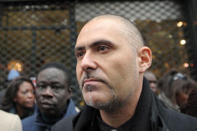 Historian François Durpaire, October 23, 2010, during an anti-racist demonstration in Paris.