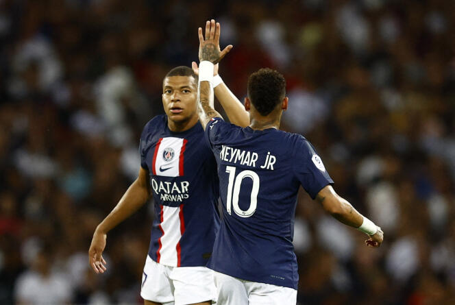 Neymar y Mbappé, ambos goleadores en el partido TFC-PSG (0-3), en Toulouse, el 31 de agosto de 2022.