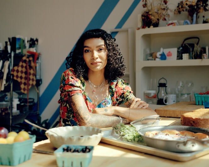 Sophia Roe, in her studio in Brooklyn, July 14, 2022.