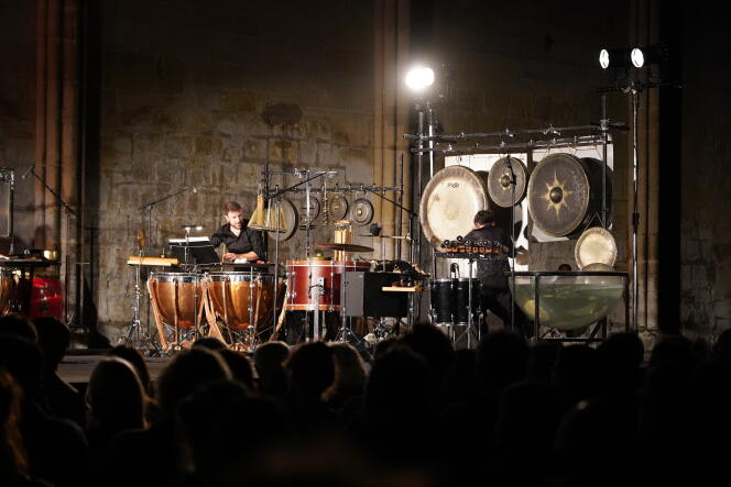 Les Percussions de Strasbourg in concert at the Royaumont Festival (Val-d'Oise), September 3, 2022.
