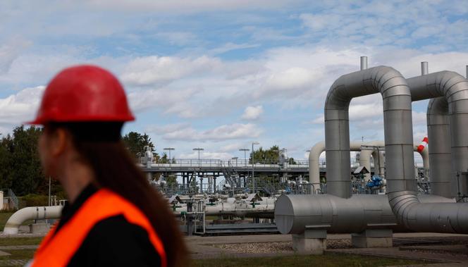 The natural gas reception and distribution facilities on the grounds of the gas transmission network and pipeline operator Gascade in Lubmin, Germany, near the border with Poland, on August 30, 2022.