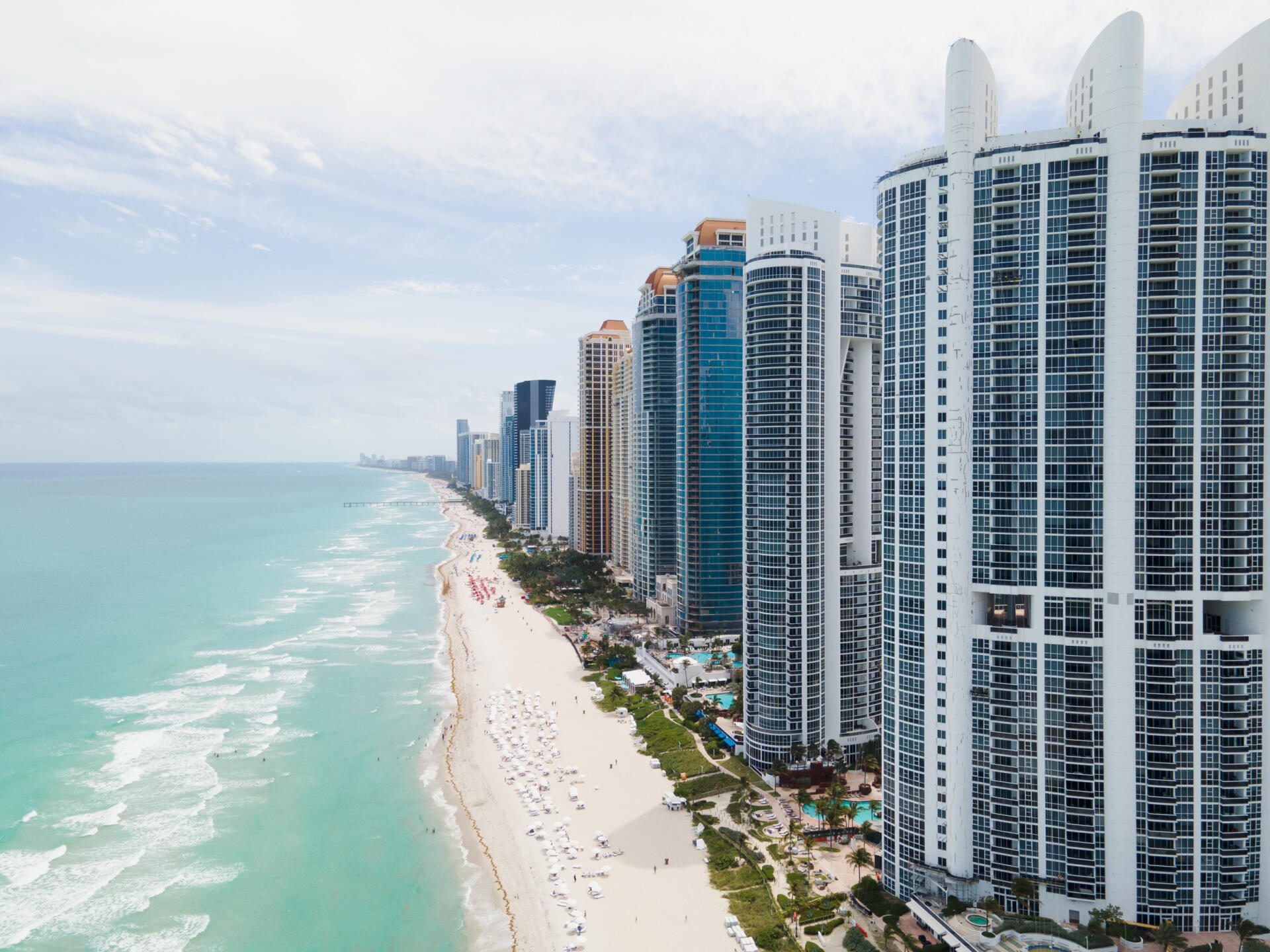 Sunny Isles Beach (Florida), in April 2022. The Garcia mining company supplied the sand necessary for its filling.