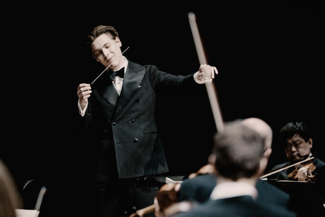 Music director Klaus Mäkelä conducts the Orchester de Paris, in March 2022.