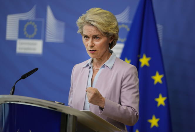 European Commission President Ursula van der Leyen presented her energy plan at a press conference in Brussels on September 7, 2022. 