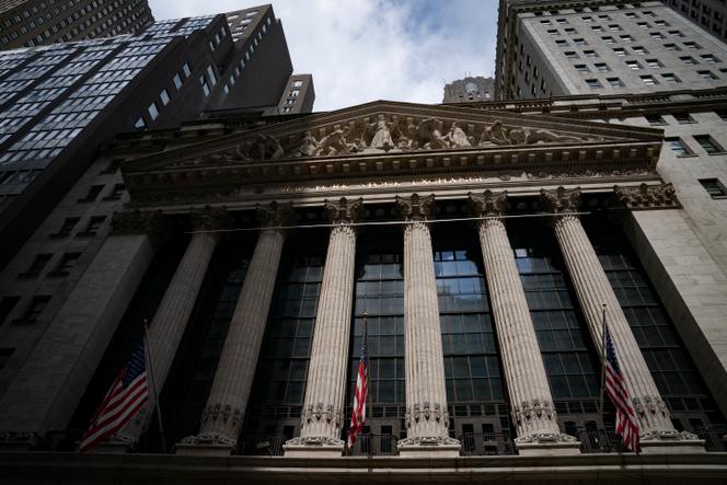 La façade du New York Stock Exchange, à New York, le 14 juillet 2022.