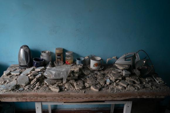 Dans une maison ukrainienne après une attaque russe dans la région de Pokrovsk, le 11 septembre 2022.