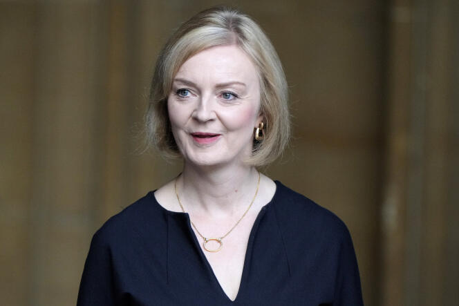 British Prime Minister Liz Truss leaves Westminster Hall, in the Palace of Westminster, where the House of Commons and the House of Lords met to express their condolences following the death of Queen Elizabeth. September 12, 2022.