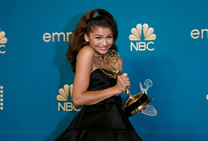 Zendaya, después de ganar el premio a la Mejor Actriz en una Serie Dramática en los Premios Emmy por su papel de Rue en 