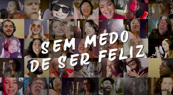 Extract from the clip of the song “Sem Medo de ser Feliz”, cover of the original version by Hilton Acioli.