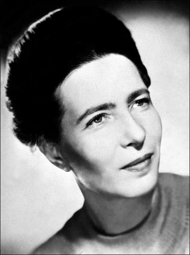 L’écrivaine et philosophe Simone de Beauvoir. Photo non datée.