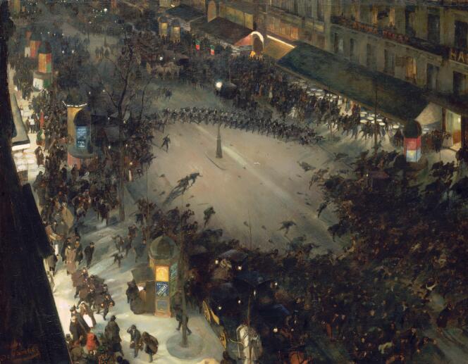 “La Charge, boulevard Montmartre” (1902-1903), by André Devambez.