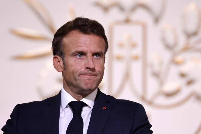 Emmanuel Macron at the Elysée, September 15, 2022.