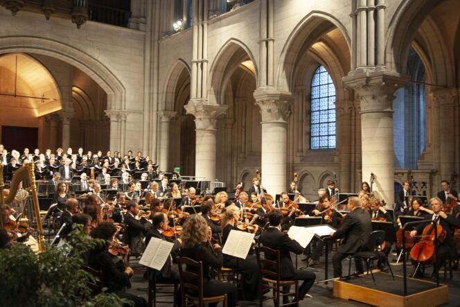 The Radio France Philharmonic Orchestra, during the opening of the 34th Festival de Laon, September 15, 2022.