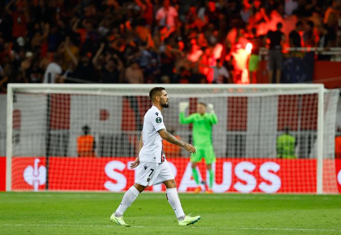 El futbolista Andy Delort durante un partido contra el Colonia en el Stade de Nice, el 8 de septiembre de 2022.