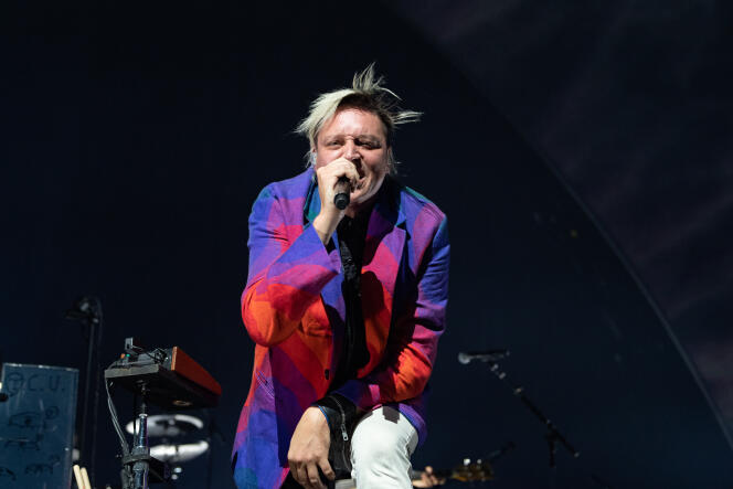 Win Butler, singer of the Canadian group Arcade Fire, on September 15, 2022, at the Accor Arena in Paris.